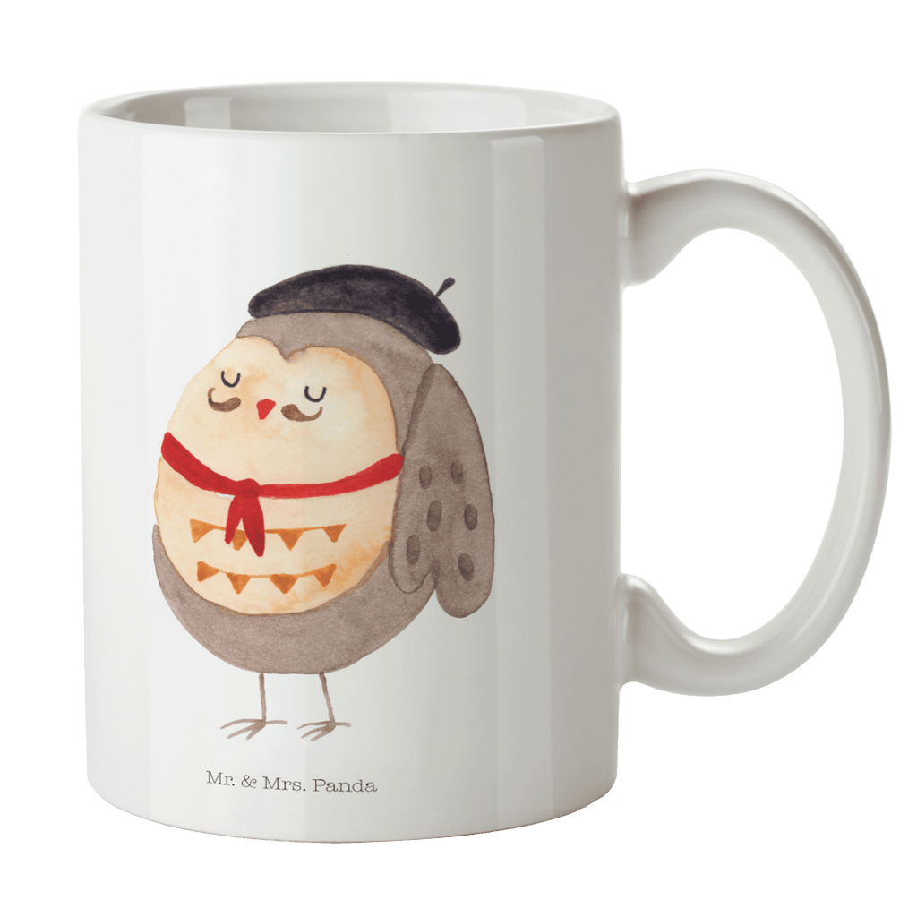 Tasse Eule Französisch Eule, Eulen, Eule Deko, Owl, hibou, La vie est belle, das Leben ist schön, Spruch schön, Spruch Französisch, Frankreich Becher, Kaffeetasse, Kaffeebecher, Tee, Frühstück, Büro  Eule