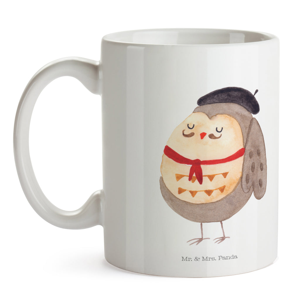 Tasse Eule Französisch Eule, Eulen, Eule Deko, Owl, hibou, La vie est belle, das Leben ist schön, Spruch schön, Spruch Französisch, Frankreich Becher, Kaffeetasse, Kaffeebecher, Tee, Frühstück, Büro  Eule