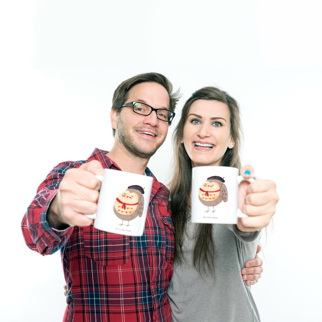 Tasse Eule Französisch Eule, Eulen, Eule Deko, Owl, hibou, La vie est belle, das Leben ist schön, Spruch schön, Spruch Französisch, Frankreich Becher, Kaffeetasse, Kaffeebecher, Tee, Frühstück, Büro  Eule