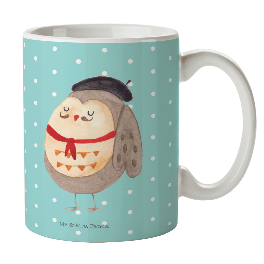 Tasse Eule Französisch Eule, Eulen, Eule Deko, Owl, hibou, La vie est belle, das Leben ist schön, Spruch schön, Spruch Französisch, Frankreich Becher, Kaffeetasse, Kaffeebecher, Tee, Frühstück, Büro  Eule