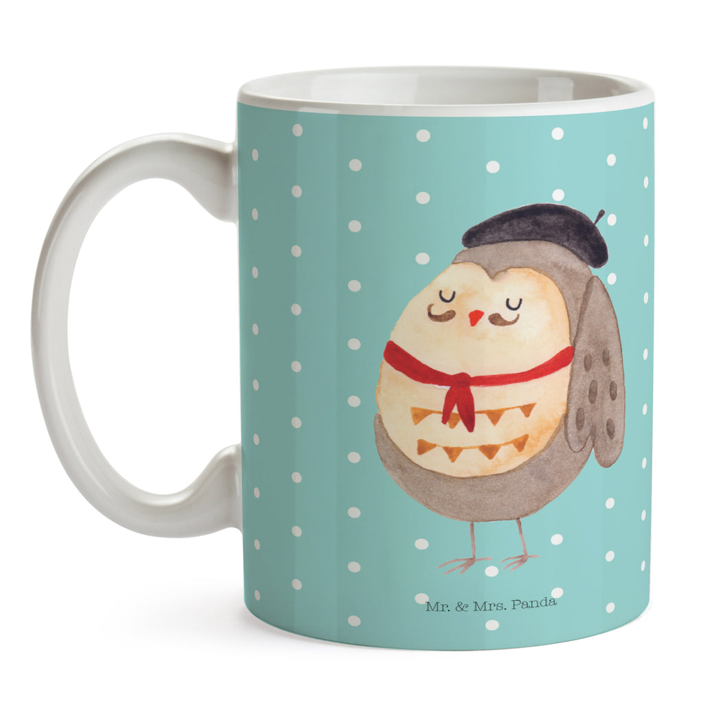 Tasse Eule Französisch Eule, Eulen, Eule Deko, Owl, hibou, La vie est belle, das Leben ist schön, Spruch schön, Spruch Französisch, Frankreich Becher, Kaffeetasse, Kaffeebecher, Tee, Frühstück, Büro  Eule
