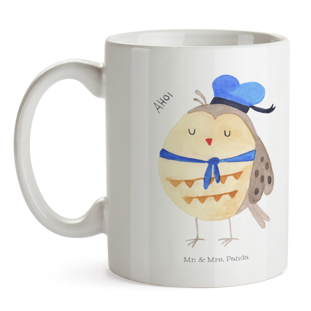 Tasse Eule Matrosen Eule Spruch, Eule Deko, Owl, Wortspiel lustig, Matrose, Freundin, Ehe, Seefahrer, Heimathafen, Hochzeitstag Geschenk   Becher, Kaffeetasse, Kaffeebecher, Tee, Frühstück, Büro  Eule