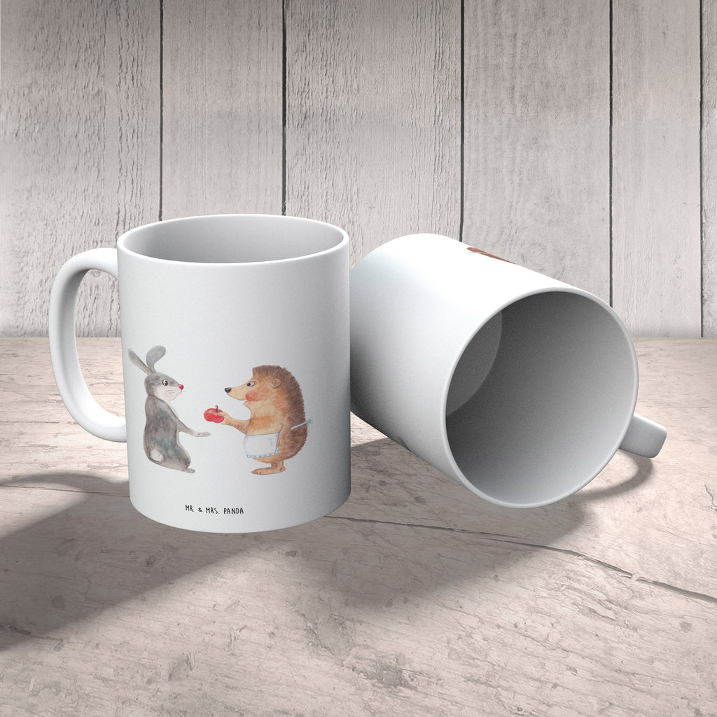 Tasse Liebe ist nie ohne Schmerz Igel und Hase, Igel, Hase, Liebe Spruch, Liebeskummer Geschenk, Herzschmerz, Trösten, Trennungsschmerz, Spruch romantisch Becher, Kaffeetasse, Kaffeebecher, Tee, Frühstück, Büro  süße Tiermotive, gute Laune, lustige Sprüche, Tiere