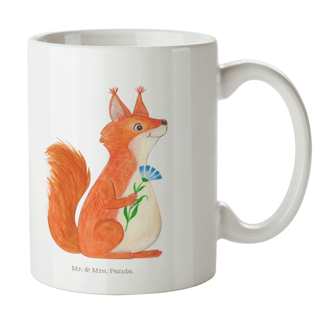 Tasse Eichhörnchen Blume Becher, Kaffeetasse, Kaffeebecher, Tee, Frühstück, Büro, süße Tiermotive, gute Laune, lustige Sprüche, Tiere, Eichhörnchen, Eichhorn, Spruch positiv, Lachen, Spaß, Motivation Sprüche, Motivation Bilder, glücklich Spruch, Spruch Deko