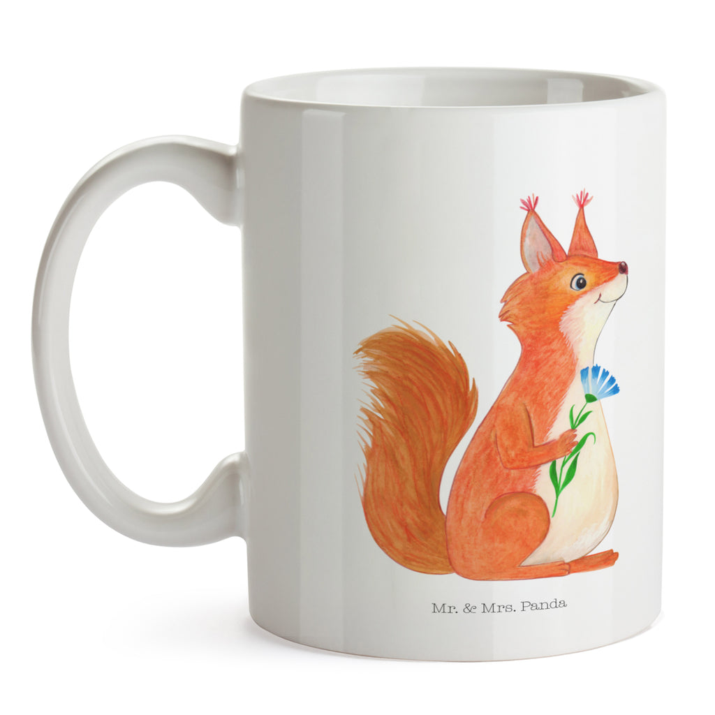 Tasse Eichhörnchen Blume Becher, Kaffeetasse, Kaffeebecher, Tee, Frühstück, Büro, süße Tiermotive, gute Laune, lustige Sprüche, Tiere, Eichhörnchen, Eichhorn, Spruch positiv, Lachen, Spaß, Motivation Sprüche, Motivation Bilder, glücklich Spruch, Spruch Deko