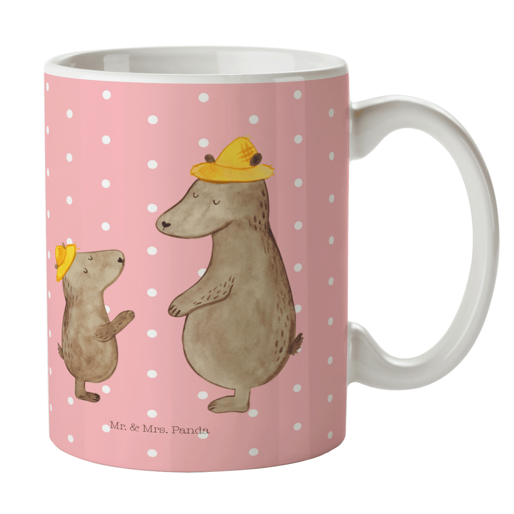 Tasse Bären mit Hut Bär, Bären, Vater, Papa, Vatertag, Papi, Paps, Dad, Daddy, Lieblingsmensch, Sohn, Söhne, Kind, Kinder, Vater-Sohn, Familie, Family, Vorbild Becher, Kaffeetasse, Kaffeebecher, Tee, Frühstück, Büro  Familie, Vatertag, Muttertag, Bruder, Schwester, Mama, Papa, Oma, Opa