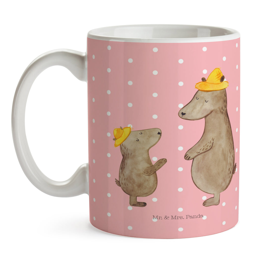 Tasse Bären mit Hut Bär, Bären, Vater, Papa, Vatertag, Papi, Paps, Dad, Daddy, Lieblingsmensch, Sohn, Söhne, Kind, Kinder, Vater-Sohn, Familie, Family, Vorbild Becher, Kaffeetasse, Kaffeebecher, Tee, Frühstück, Büro  Familie, Vatertag, Muttertag, Bruder, Schwester, Mama, Papa, Oma, Opa