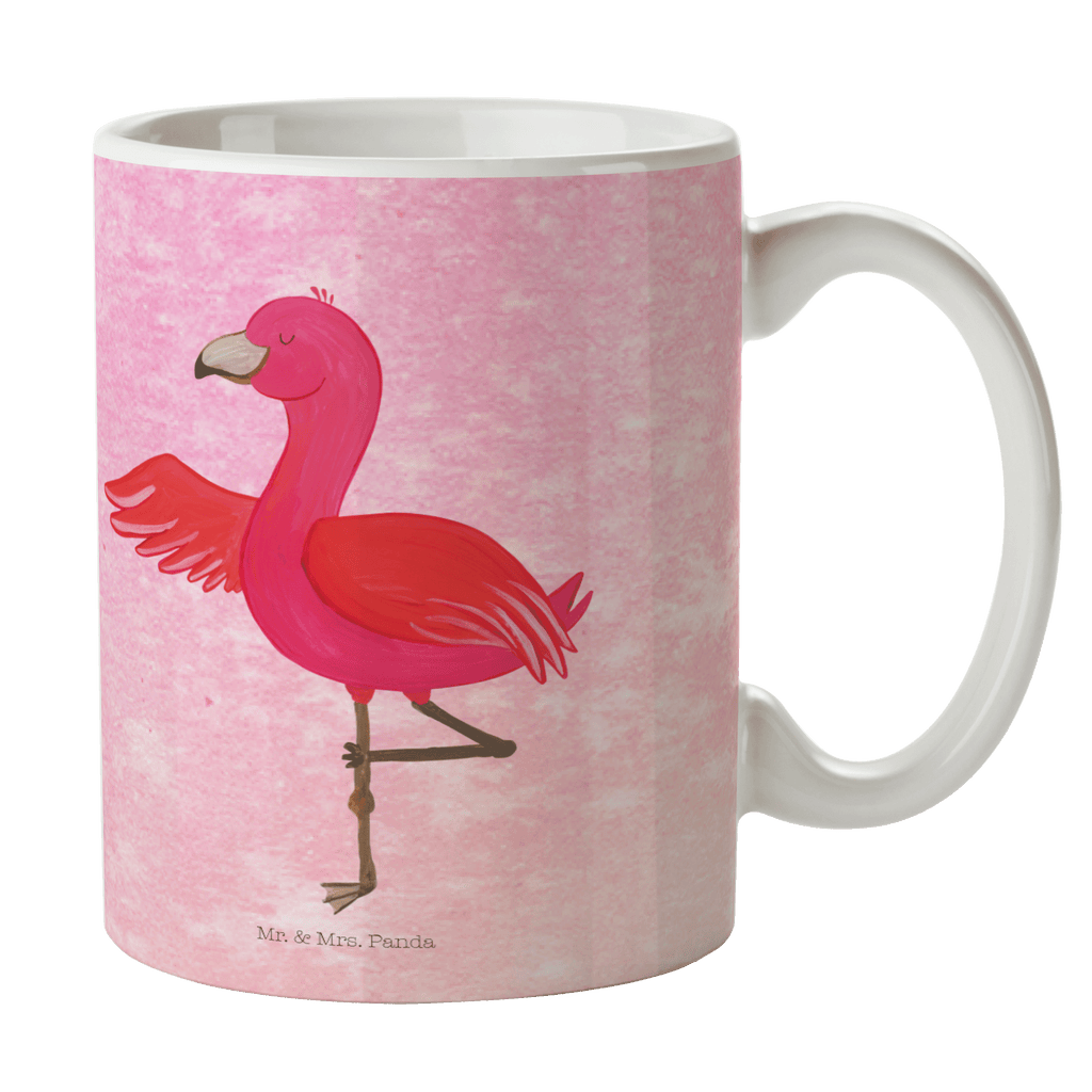 Tasse Flamingo Yoga Flamingo, Vogel, Yoga, Namaste, Achtsamkeit, Yoga-Übung, Entspannung, Ärger, Aufregen, Tiefenentspannung Becher, Kaffeetasse, Kaffeebecher, Tee, Frühstück, Büro  Flamingo