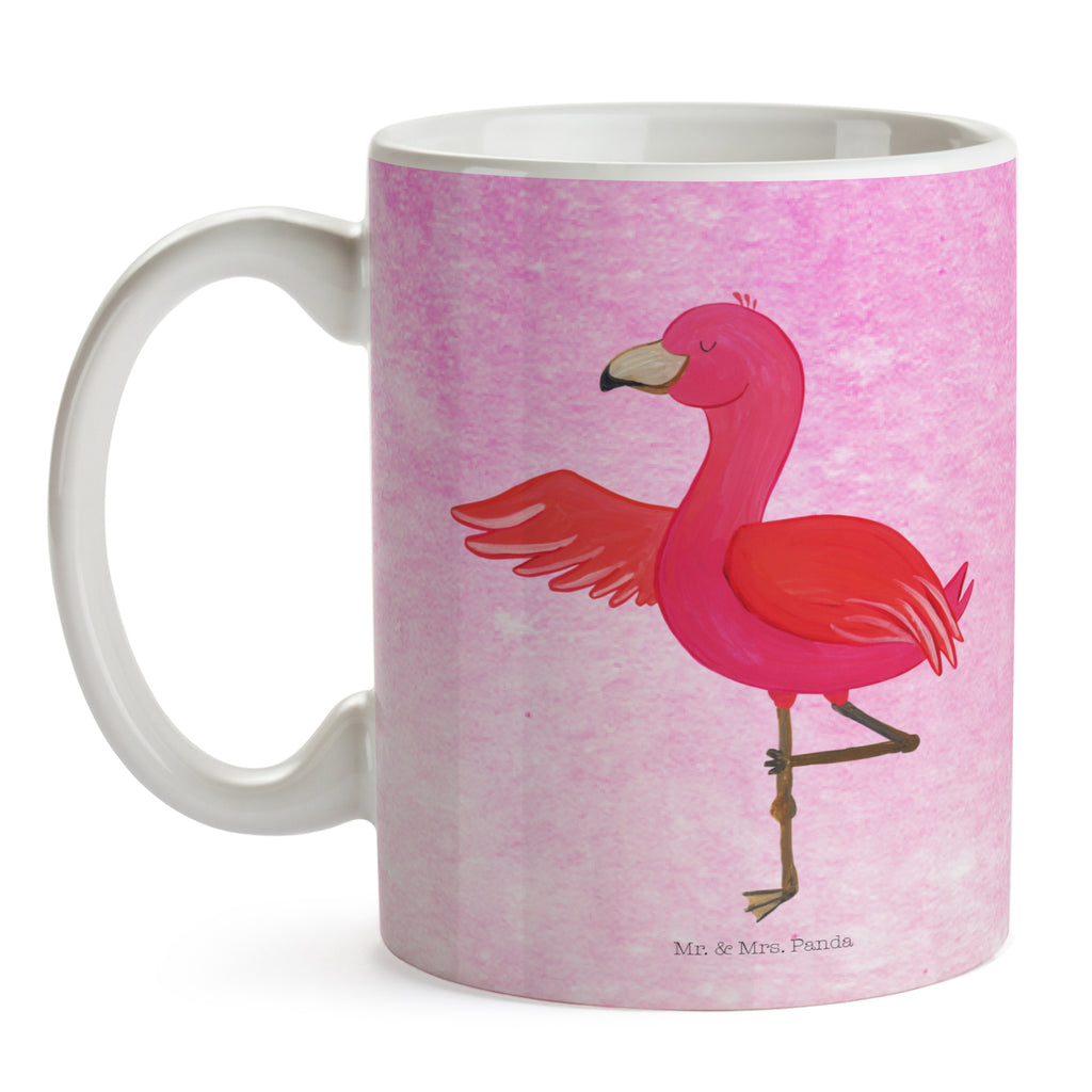 Tasse Flamingo Yoga Flamingo, Vogel, Yoga, Namaste, Achtsamkeit, Yoga-Übung, Entspannung, Ärger, Aufregen, Tiefenentspannung Becher, Kaffeetasse, Kaffeebecher, Tee, Frühstück, Büro  Flamingo