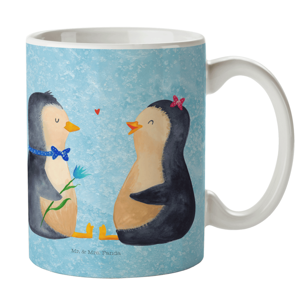Tasse Pinguin Pärchen Pinguin, Pinguine, Liebe, Liebespaar, Liebesbeweis, Liebesgeschenk, Verlobung, Jahrestag, Hochzeitstag, Hochzeit, Hochzeitsgeschenk, große Liebe, Traumpaar Becher, Kaffeetasse, Kaffeebecher, Tee, Frühstück, Büro  Pinguin