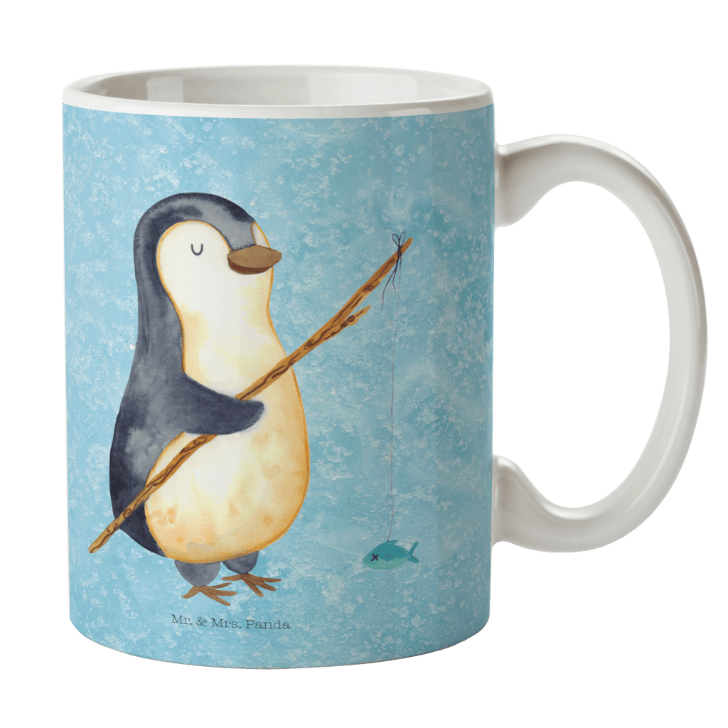 Tasse Pinguin Angler Pinguin, Pinguine, Angeln, Angler, Tagträume, Hobby, Plan, Planer, Tagesplan, Neustart, Motivation, Geschenk, Freundinnen, Geschenkidee, Urlaub, Wochenende Becher, Kaffeetasse, Kaffeebecher, Tee, Frühstück, Büro  Pinguin