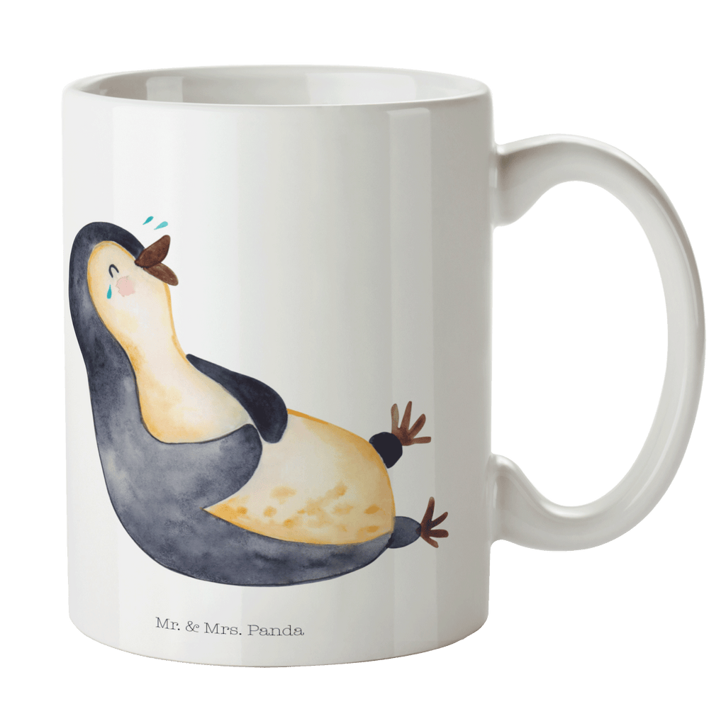 Tasse Pinguin lachend Pinguin, Pinguine, lustiger Spruch, Optimismus, Fröhlich, Lachen, Humor, Fröhlichkeit Becher, Kaffeetasse, Kaffeebecher, Tee, Frühstück, Büro  Pinguin