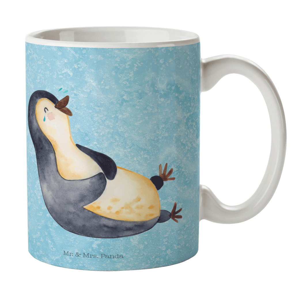 Tasse Pinguin lachend Pinguin, Pinguine, lustiger Spruch, Optimismus, Fröhlich, Lachen, Humor, Fröhlichkeit Becher, Kaffeetasse, Kaffeebecher, Tee, Frühstück, Büro  Pinguin