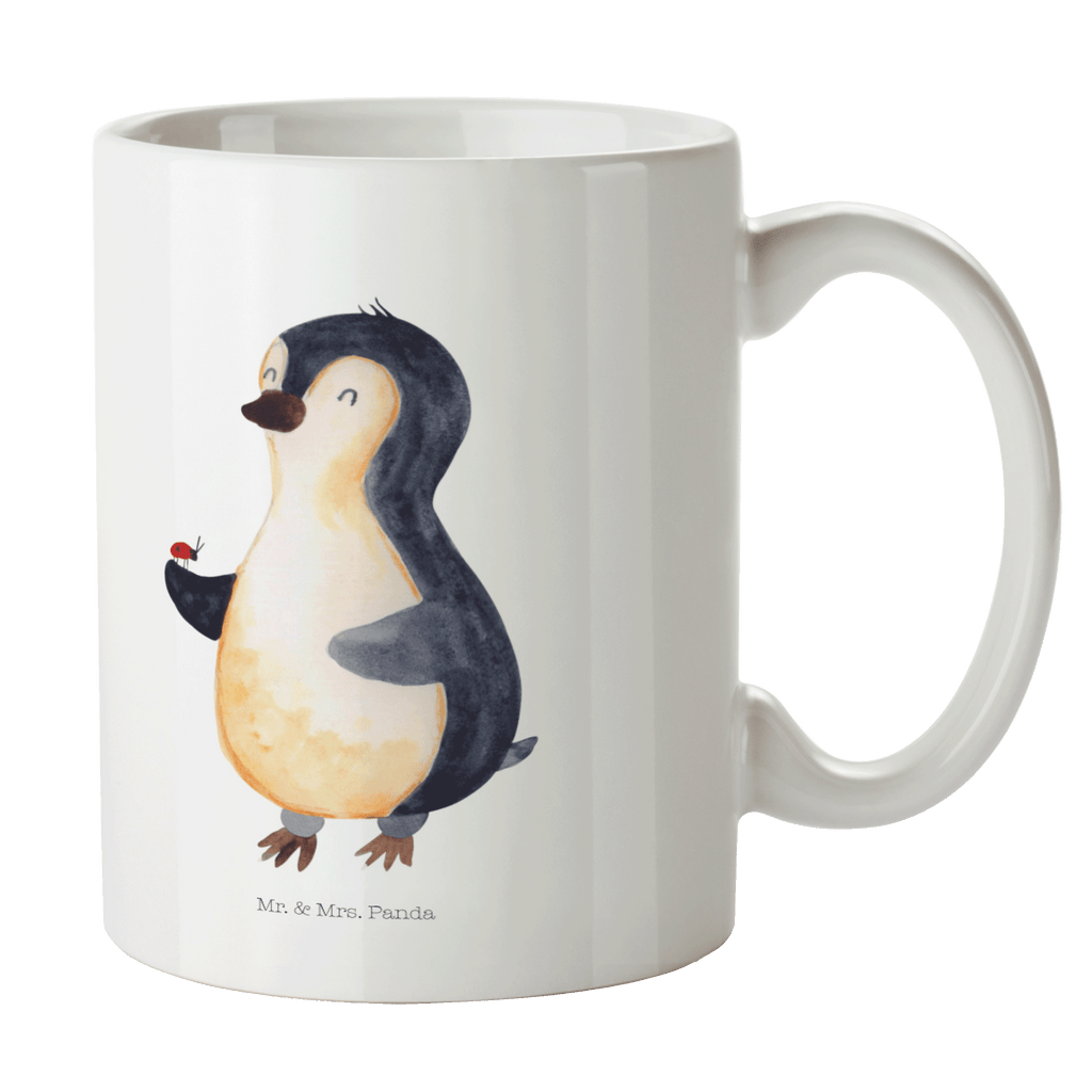 Tasse Pinguin Marienkäfer Pinguin, Pinguine, Marienkäfer, Liebe, Wunder, Glück, Freude, Lebensfreude Becher, Kaffeetasse, Kaffeebecher, Tee, Frühstück, Büro  Pinguin