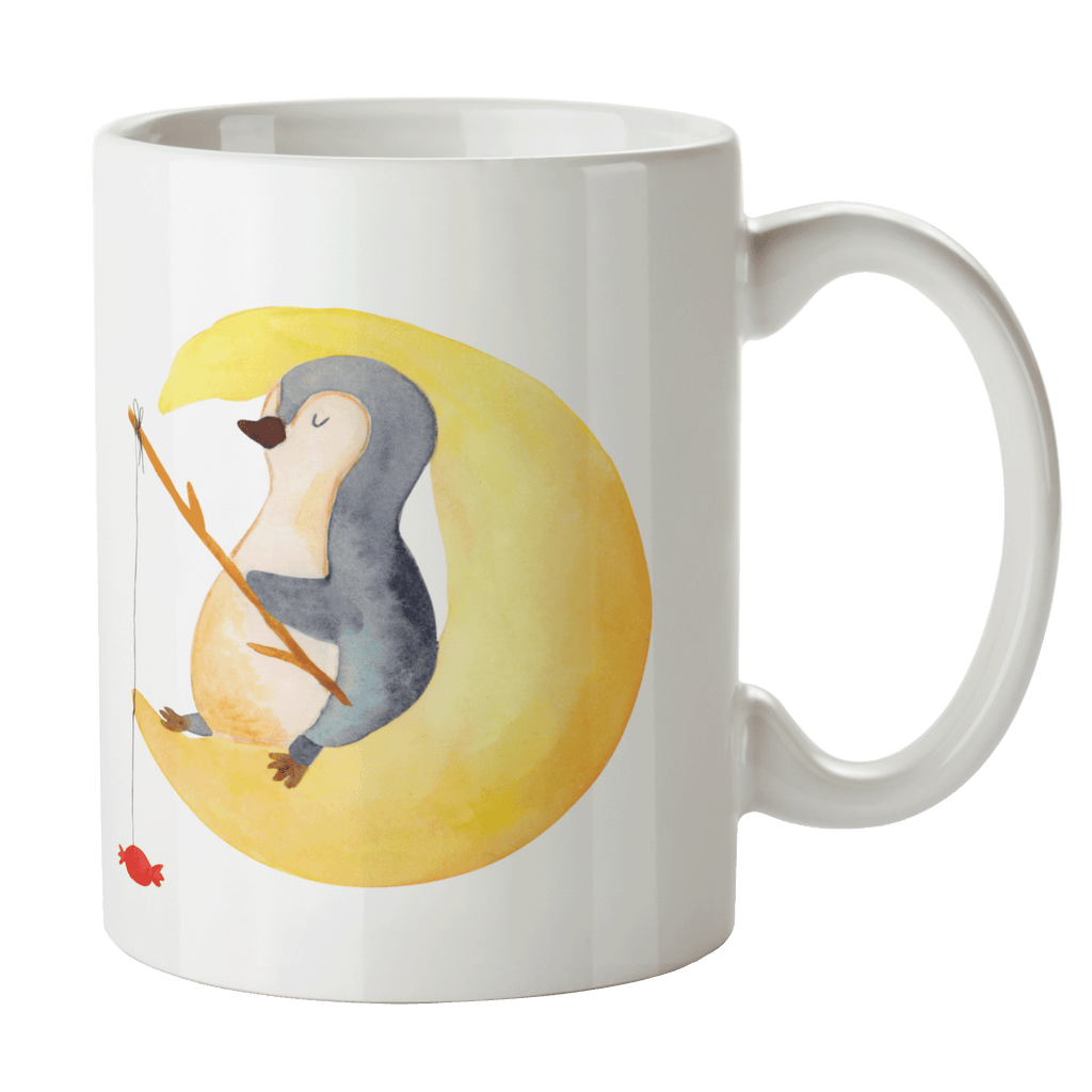Tasse Pinguin Mond Pinguin, Pinguine, Spruch, schlafen, Nachtruhe, Einschlafen, Schlafzimmer, Schlafstörungen, Gästezimmer,	 Becher, Kaffeetasse, Kaffeebecher, Tee, Frühstück, Büro  Pinguin