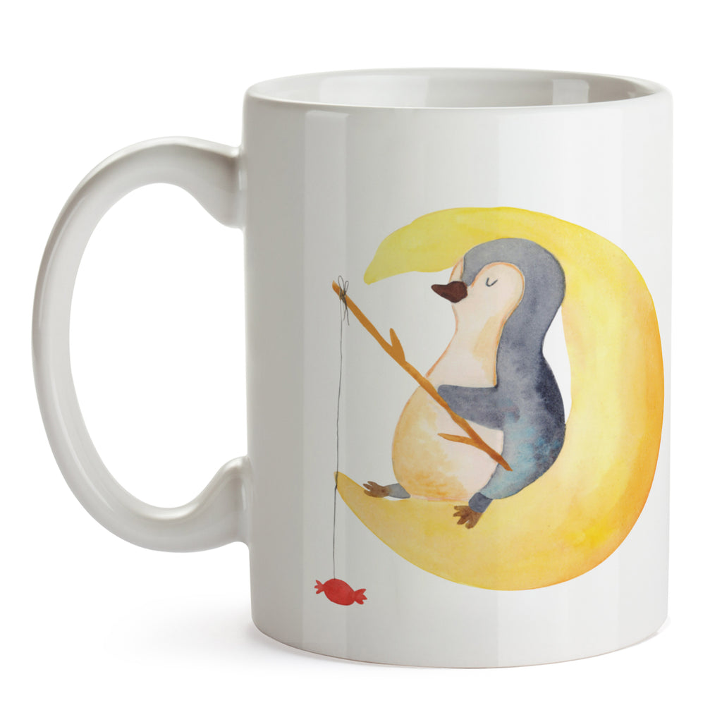 Tasse Pinguin Mond Pinguin, Pinguine, Spruch, schlafen, Nachtruhe, Einschlafen, Schlafzimmer, Schlafstörungen, Gästezimmer,	 Becher, Kaffeetasse, Kaffeebecher, Tee, Frühstück, Büro  Pinguin