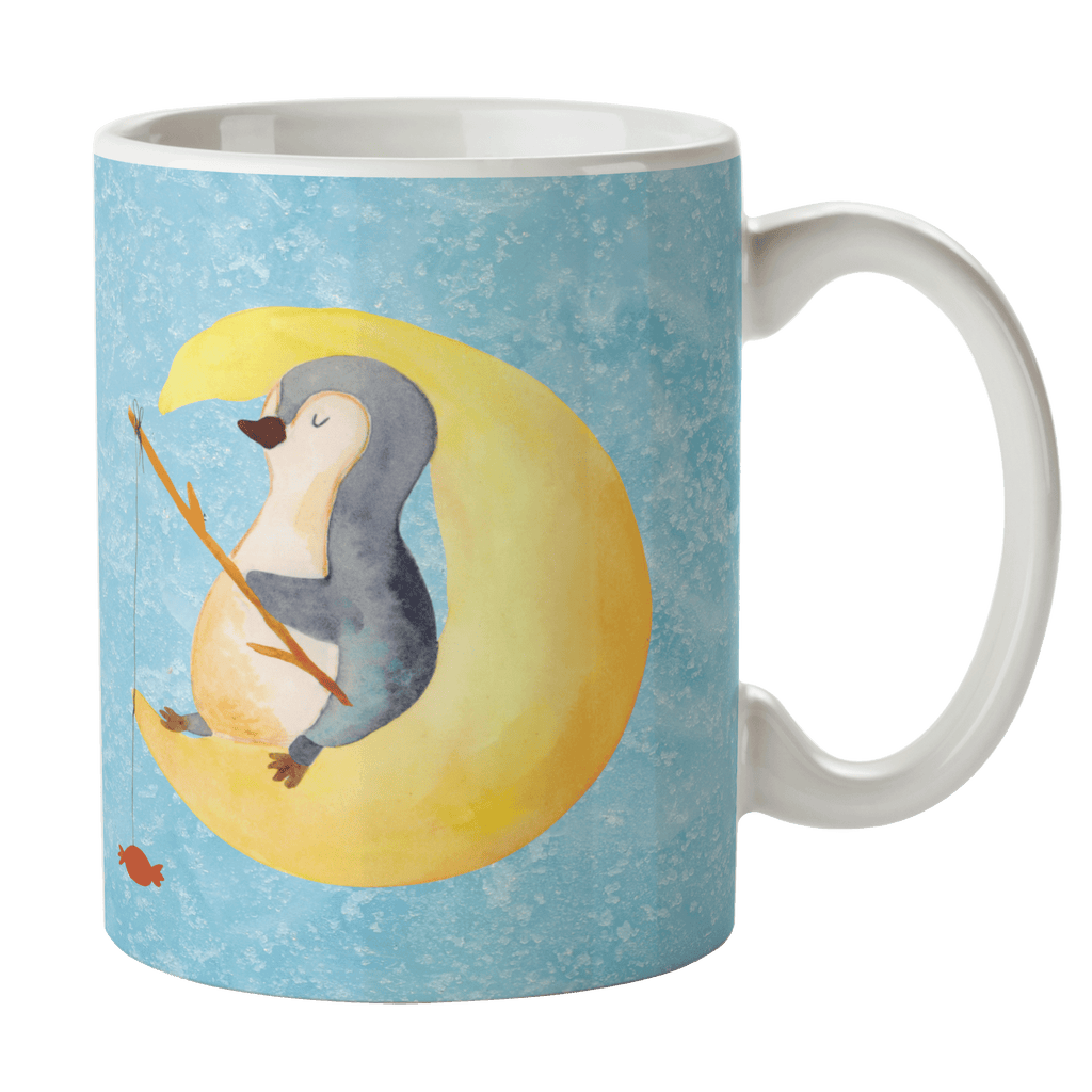 Tasse Pinguin Mond Pinguin, Pinguine, Spruch, schlafen, Nachtruhe, Einschlafen, Schlafzimmer, Schlafstörungen, Gästezimmer,	 Becher, Kaffeetasse, Kaffeebecher, Tee, Frühstück, Büro  Pinguin
