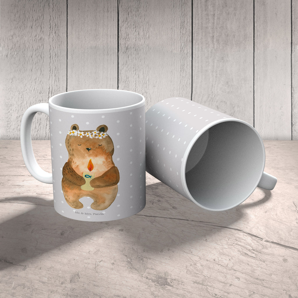 Tasse Kommunion-Bär Kommunion, Gottes Segen, Taufkerze, katholisch Becher, Kaffeetasse, Kaffeebecher, Tee, Frühstück, Büro  Bär, Teddy, Teddybär