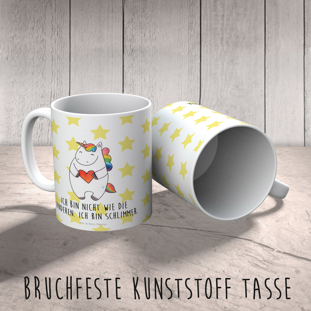 Kindertasse Einhorn Herz Kunststoff Tasse, Kindergarten, Tasse, Trinkbecher, Camping Becher, Kaffeetasse, Kunststoffbecher, Kindergartenbecher, Outdoorgeschirr, Kunststoffgeschirr, Reisebecher, Reisetasse, Kinderbecher, Einhorn, Einhörner, Einhorn Deko, Pegasus, Unicorn, Herz, schlimm, böse, witzig, lustig, Freundin, anders, bunt