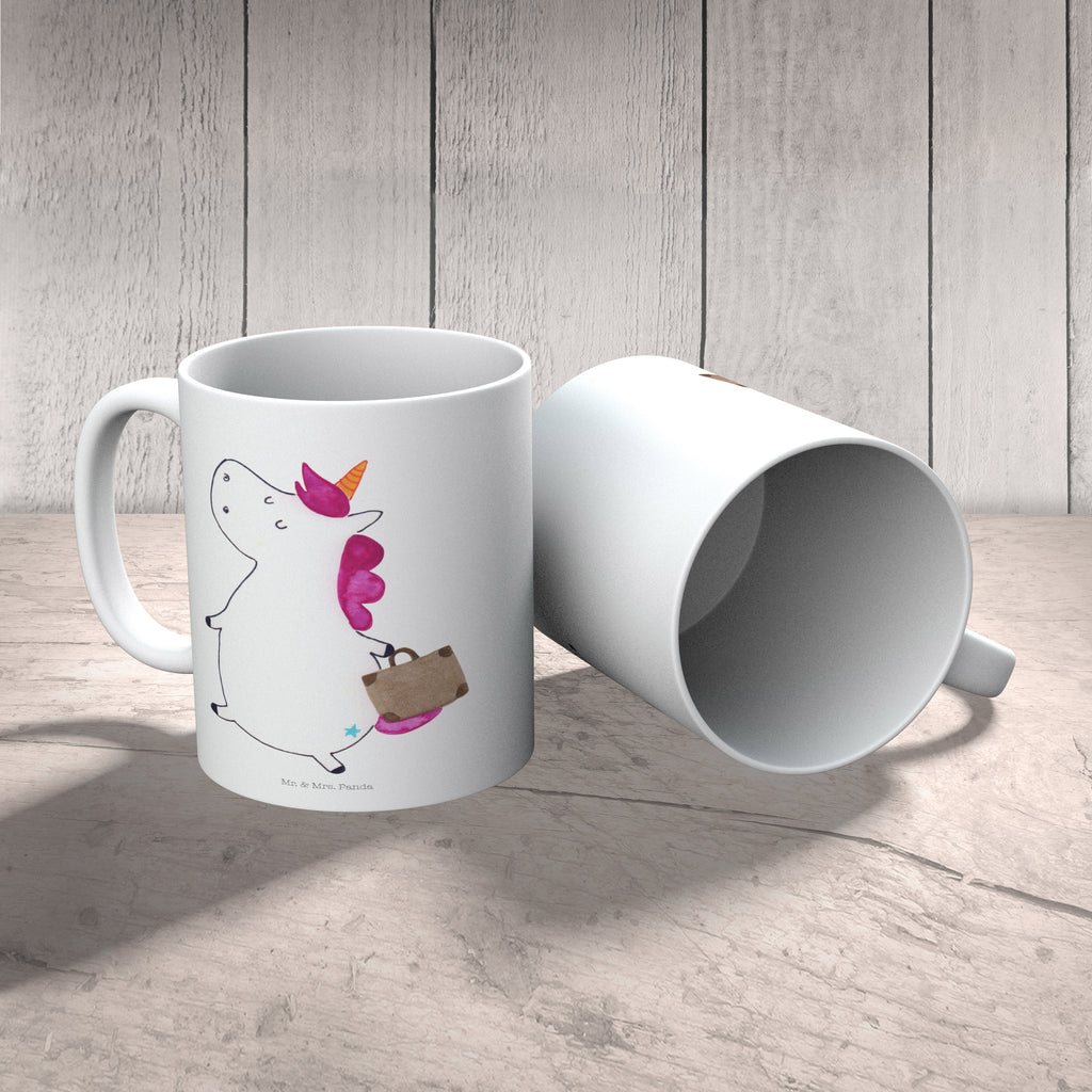 Kindertasse Einhorn Koffer Kunststoff Tasse, Kindergarten, Tasse, Trinkbecher, Camping Becher, Kaffeetasse, Kunststoffbecher, Kindergartenbecher, Outdoorgeschirr, Kunststoffgeschirr, Reisebecher, Reisetasse, Kinderbecher, Einhorn, Einhörner, Einhorn Deko, Pegasus, Unicorn, unicorn, Koffer, Verreisen, Reise, Gepäck, Abenteuer, Erwachsen, Kind, albern, Spaß, lustig, witzig
