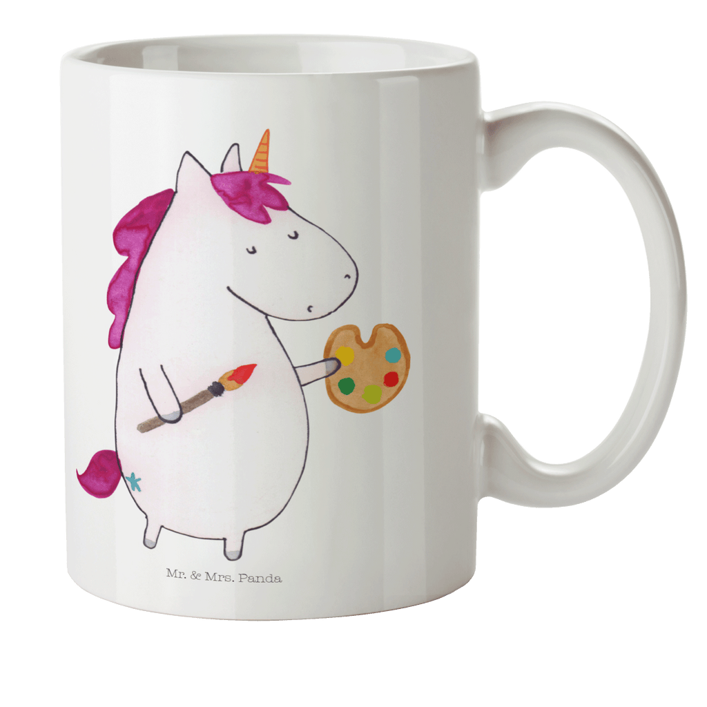 Kindertasse Einhorn Künstler Kunststoff Tasse, Kindergarten, Tasse, Trinkbecher, Camping Becher, Kaffeetasse, Kunststoffbecher, Kindergartenbecher, Outdoorgeschirr, Kunststoffgeschirr, Reisebecher, Reisetasse, Kinderbecher, Einhorn, Einhörner, Einhorn Deko, Pegasus, Unicorn, Englisch, Künstler, Artist, Malen, Zeichnen, Welt, Farbe, Stift, Pinsel, Geschenk, Maler