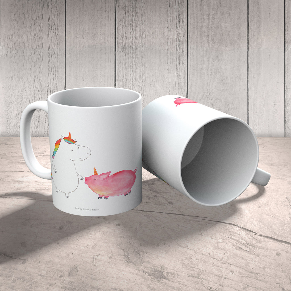Kindertasse Einhorn + Schweinhorn Kunststoff Tasse, Kindergarten, Tasse, Trinkbecher, Camping Becher, Kaffeetasse, Kunststoffbecher, Kindergartenbecher, Outdoorgeschirr, Kunststoffgeschirr, Reisebecher, Reisetasse, Kinderbecher, Einhorn, Einhörner, Einhorn Deko, Pegasus, Unicorn, Freundschaft, Schweinhorn, Schwein, Freundin, Schweinchen