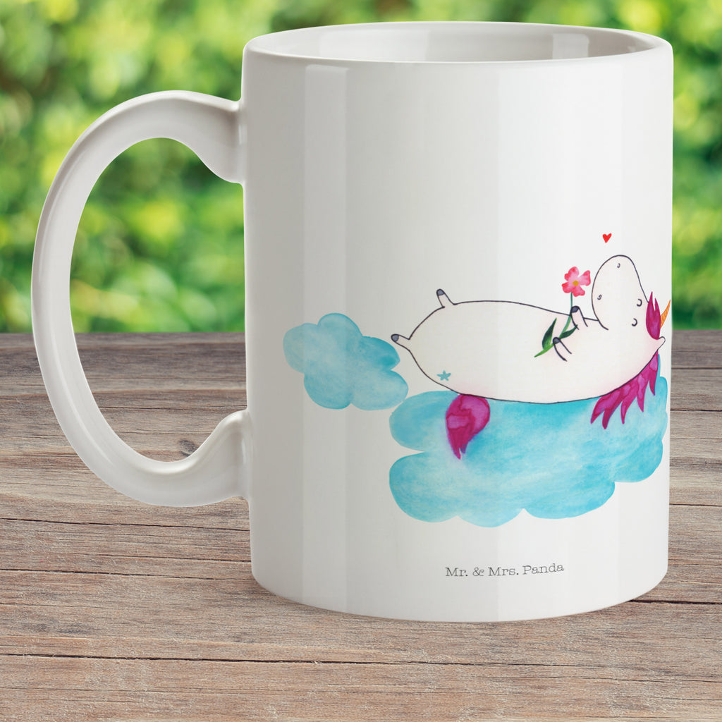 Kindertasse Einhorn verliebt auf Wolke Kunststoff Tasse, Kindergarten, Tasse, Trinkbecher, Camping Becher, Kaffeetasse, Kunststoffbecher, Kindergartenbecher, Outdoorgeschirr, Kunststoffgeschirr, Reisebecher, Reisetasse, Kinderbecher, Einhorn, Einhörner, Einhorn Deko, Pegasus, Unicorn, verliebt, Liebe, Liebesbeweis, Freundin, Wolke