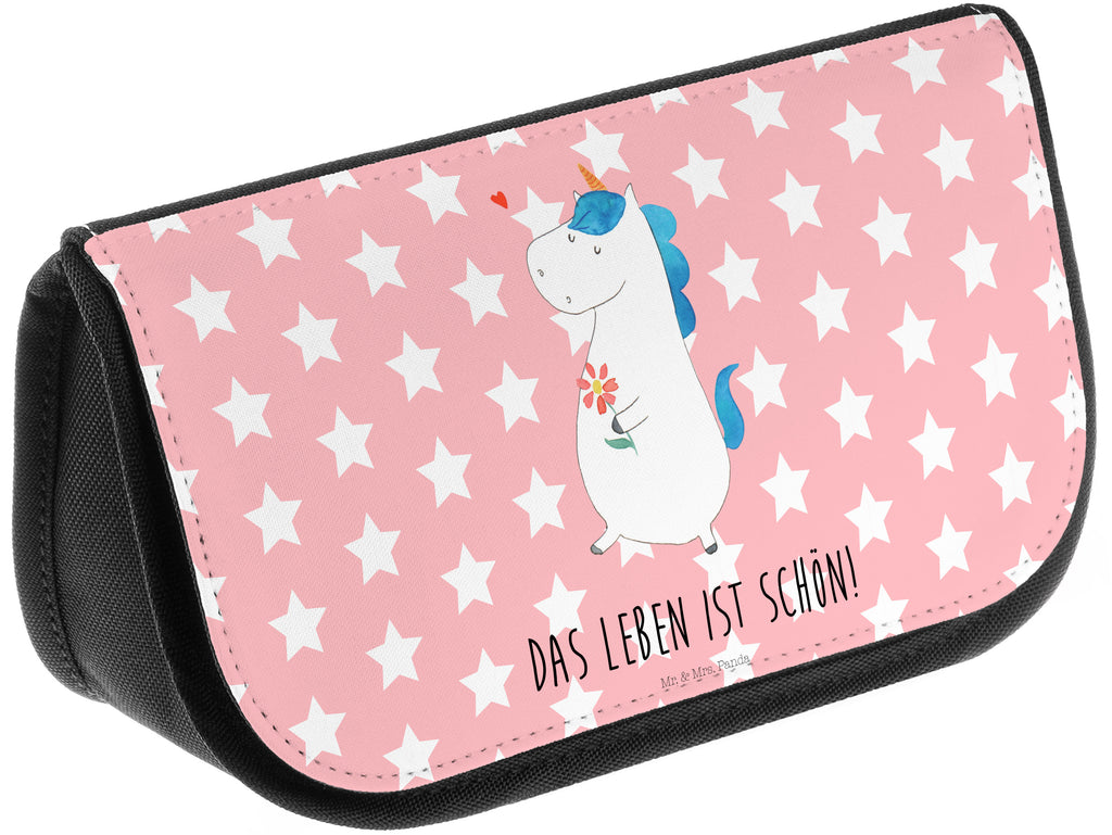 Kosmetiktasche Einhorn Spaziergang Kosmetikbeutel, Kulturtasche, Kulturbeutel, Schminktasche, Make-Up Tasche, Einhorn, Einhörner, Einhorn Deko, Pegasus, Unicorn, Glitzer, Blumen, Spaziergang, Motivation, Gute Laune, Freude, Freundin, Mutter, Schwester