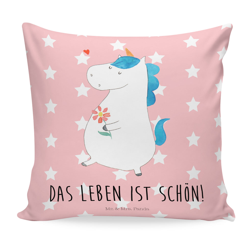 40x40 Kissen Einhorn Spaziergang Kissenhülle, Kopfkissen, Sofakissen, Dekokissen, Motivkissen, Einhorn, Einhörner, Einhorn Deko, Pegasus, Unicorn, Glitzer, Blumen, Spaziergang, Motivation, Gute Laune, Freude, Freundin, Mutter, Schwester