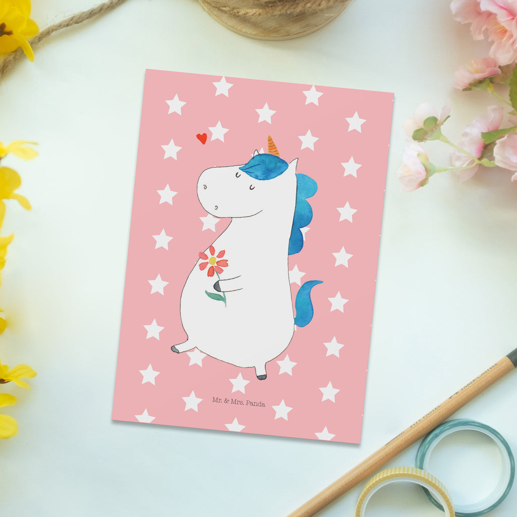 Postkarte Einhorn Spaziergang Geschenkkarte, Grußkarte, Karte, Einladung, Ansichtskarte, Geburtstagskarte, Einladungskarte, Einhorn, Einhörner, Einhorn Deko, Pegasus, Unicorn, Glitzer, Blumen, Spaziergang, Motivation, Gute Laune, Freude, Freundin, Mutter, Schwester