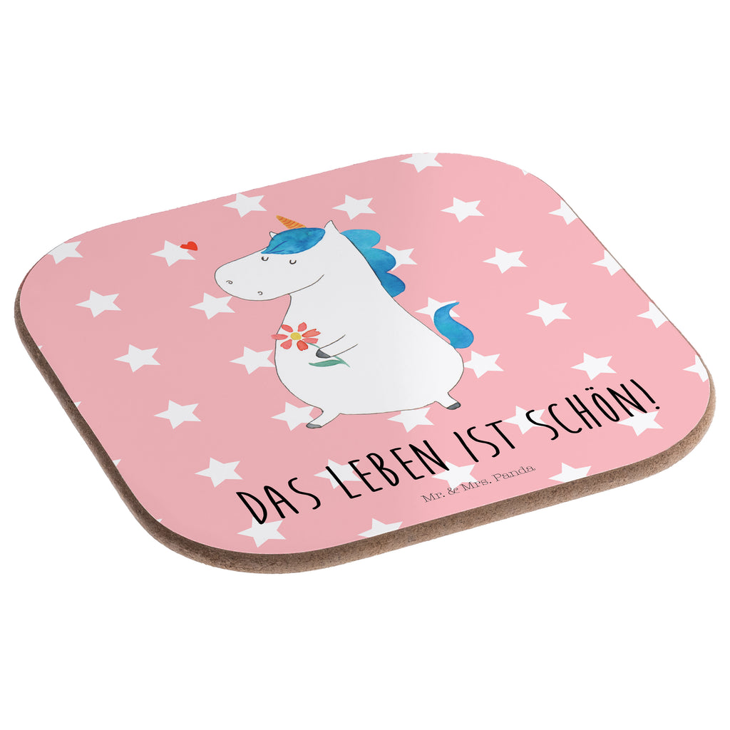 Quadratische Untersetzer Einhorn Spaziergang Bierdeckel, Glasuntersetzer, Untersetzer Gläser, Getränkeuntersetzer, Einhorn, Einhörner, Einhorn Deko, Pegasus, Unicorn, Glitzer, Blumen, Spaziergang, Motivation, Gute Laune, Freude, Freundin, Mutter, Schwester