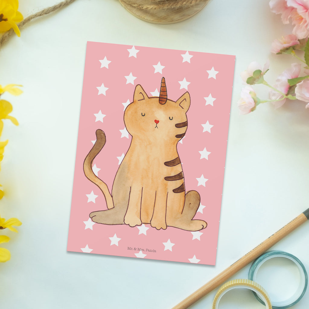 Postkarte Einhorn Katze Geschenkkarte, Grußkarte, Karte, Einladung, Ansichtskarte, Geburtstagskarte, Einladungskarte, Dankeskarte, Einhorn, Einhörner, Einhorn Deko, Pegasus, Unicorn, Katzer, Mieze, Regenbogen, Glitzer, Einhornpower, Erwachsenwerden, Katze, Katzenhorn, Einhornkatze, Kittyhorn