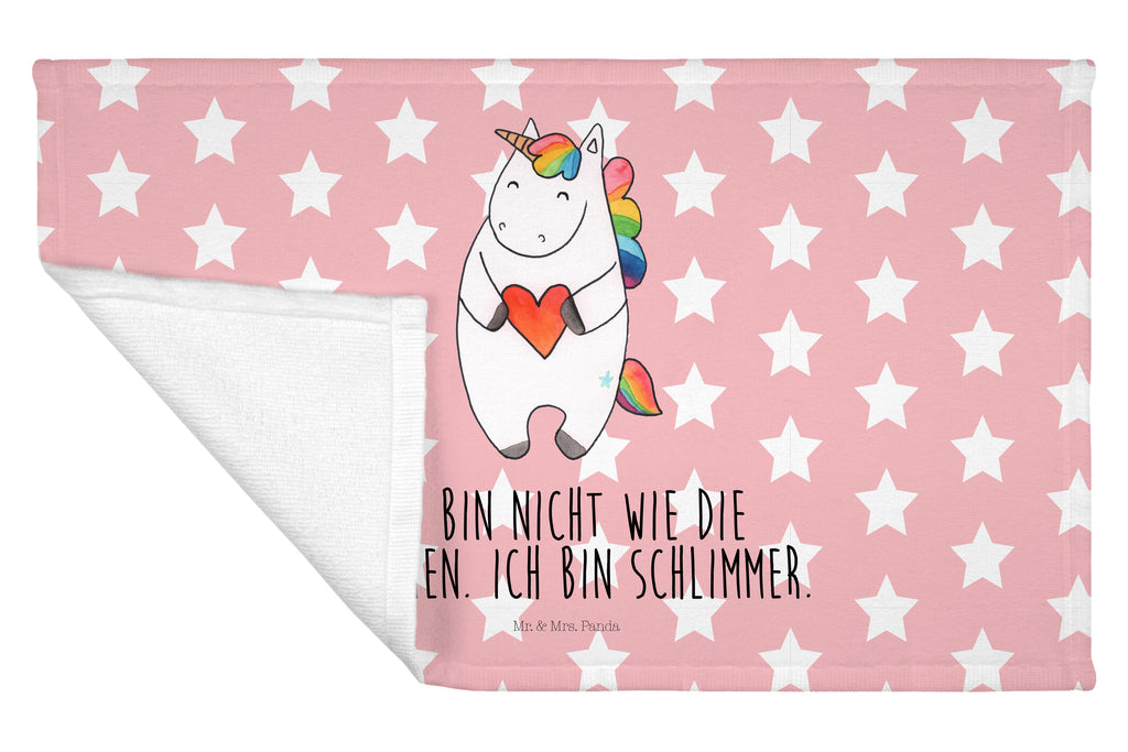 Gäste Handtuch Einhorn Herz Gästetuch, Reisehandtuch, Sport Handtuch, Frottier, Kinder Handtuch, Einhorn, Einhörner, Einhorn Deko, Pegasus, Unicorn, Herz, schlimm, böse, witzig, lustig, Freundin, anders, bunt