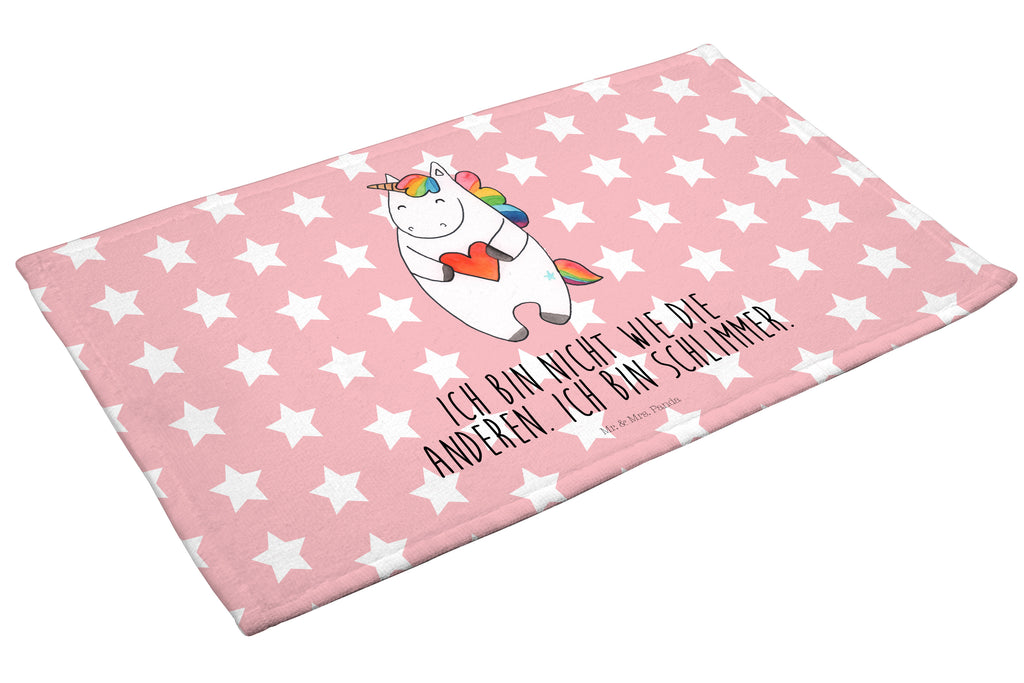 Gäste Handtuch Einhorn Herz Gästetuch, Reisehandtuch, Sport Handtuch, Frottier, Kinder Handtuch, Einhorn, Einhörner, Einhorn Deko, Pegasus, Unicorn, Herz, schlimm, böse, witzig, lustig, Freundin, anders, bunt