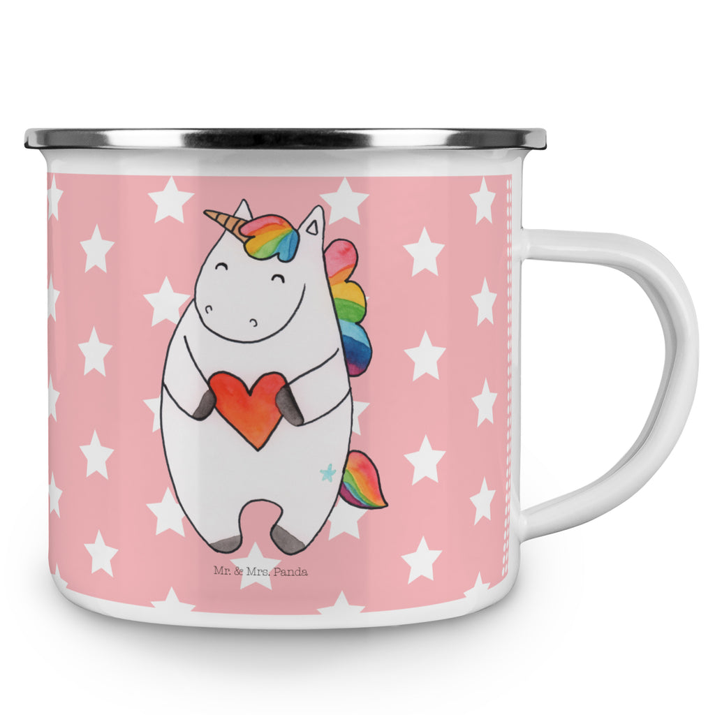 Camping Emaille Tasse Einhorn Herz Campingtasse, Trinkbecher, Metalltasse, Outdoor Tasse, Emaille Trinkbecher, Blechtasse Outdoor, Emaille Campingbecher, Edelstahl Trinkbecher, Metalltasse für Camping, Kaffee Blechtasse, Camping Tasse Metall, Einhorn, Einhörner, Einhorn Deko, Pegasus, Unicorn, Herz, schlimm, böse, witzig, lustig, Freundin, anders, bunt
