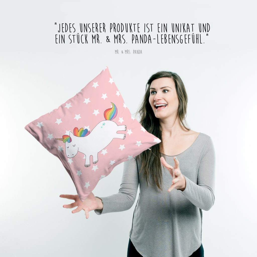 40x40 Kissen Einhorn Happy Kissenhülle, Kopfkissen, Sofakissen, Dekokissen, Motivkissen, Einhorn, Einhörner, Einhorn Deko, Pegasus, Unicorn, glücklich, fröhlich, Spaß, Freude, Lebensfreude, witzig, spannend, Lächeln, Lachen