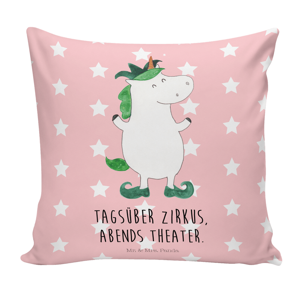 40x40 Kissen Einhorn Joker Kissenhülle, Kopfkissen, Sofakissen, Dekokissen, Motivkissen, Einhorn, Einhörner, Einhorn Deko, Pegasus, Unicorn, Hofnarr, Kasper, Gaukler, Mittelalter