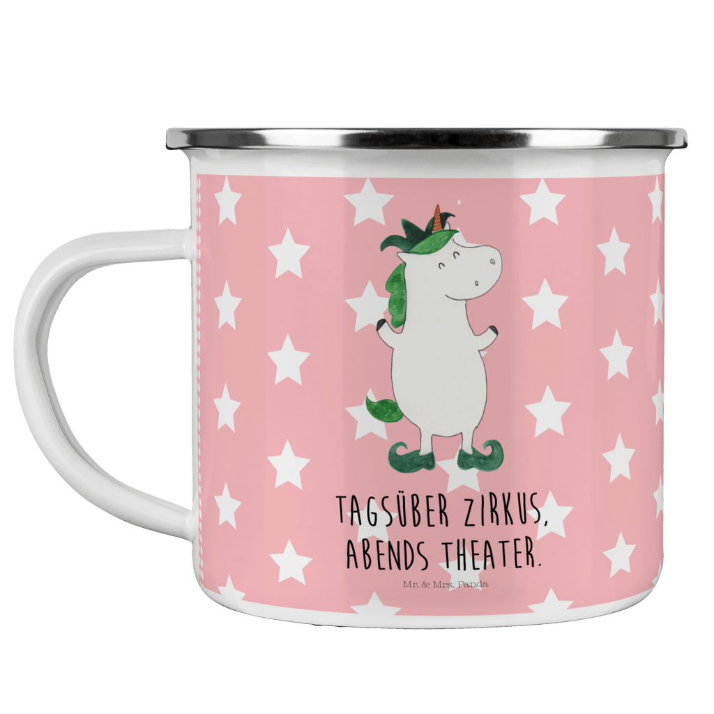 Camping Emaille Tasse Einhorn Joker Campingtasse, Trinkbecher, Metalltasse, Outdoor Tasse, Emaille Trinkbecher, Blechtasse Outdoor, Emaille Campingbecher, Edelstahl Trinkbecher, Metalltasse für Camping, Kaffee Blechtasse, Camping Tasse Metall, Einhorn, Einhörner, Einhorn Deko, Pegasus, Unicorn, Hofnarr, Kasper, Gaukler, Mittelalter