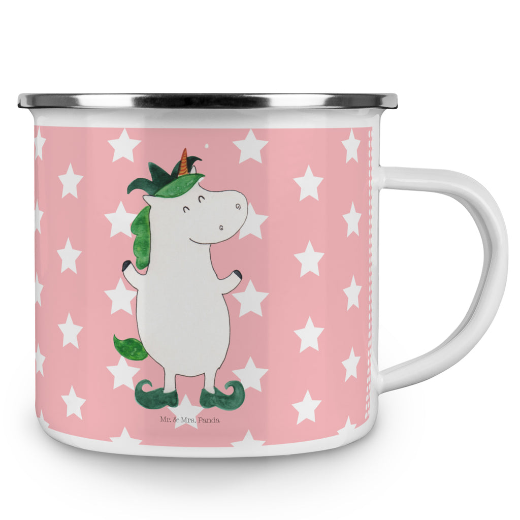 Camping Emaille Tasse Einhorn Joker Campingtasse, Trinkbecher, Metalltasse, Outdoor Tasse, Emaille Trinkbecher, Blechtasse Outdoor, Emaille Campingbecher, Edelstahl Trinkbecher, Metalltasse für Camping, Kaffee Blechtasse, Camping Tasse Metall, Einhorn, Einhörner, Einhorn Deko, Pegasus, Unicorn, Hofnarr, Kasper, Gaukler, Mittelalter