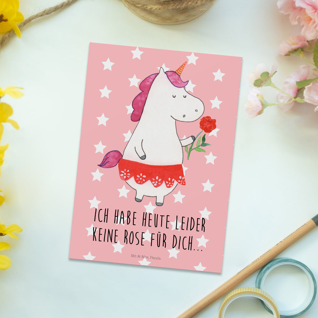 Postkarte Einhorn Dame Geschenkkarte, Grußkarte, Karte, Einladung, Ansichtskarte, Geburtstagskarte, Einladungskarte, Einhorn, Einhörner, Einhorn Deko, Pegasus, Unicorn, Dame, Lady, feine Dame, Freundin, Frau, Bachelor, Bachelorette, Abfuhr, Schluss machen, Trennung