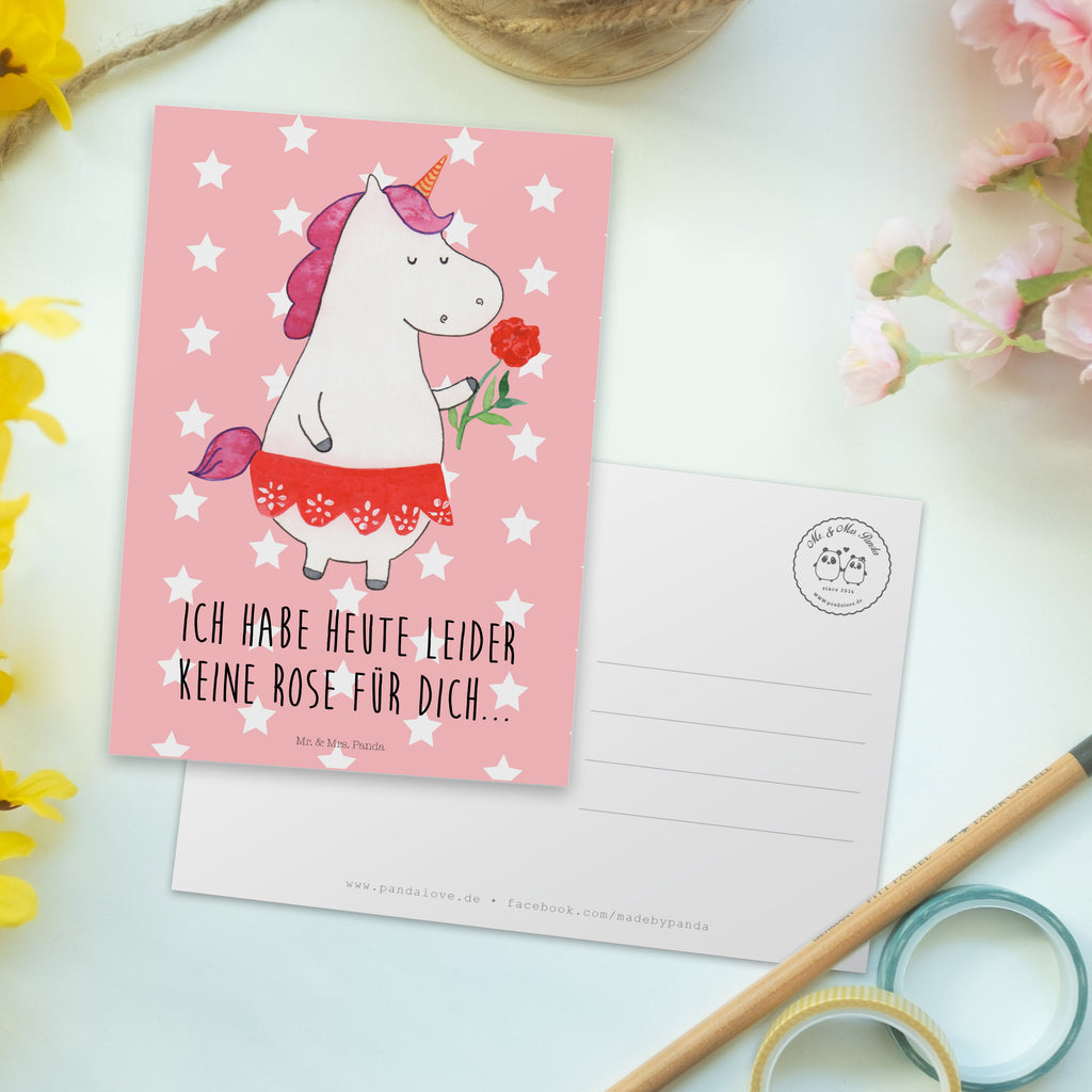 Postkarte Einhorn Dame Geschenkkarte, Grußkarte, Karte, Einladung, Ansichtskarte, Geburtstagskarte, Einladungskarte, Einhorn, Einhörner, Einhorn Deko, Pegasus, Unicorn, Dame, Lady, feine Dame, Freundin, Frau, Bachelor, Bachelorette, Abfuhr, Schluss machen, Trennung