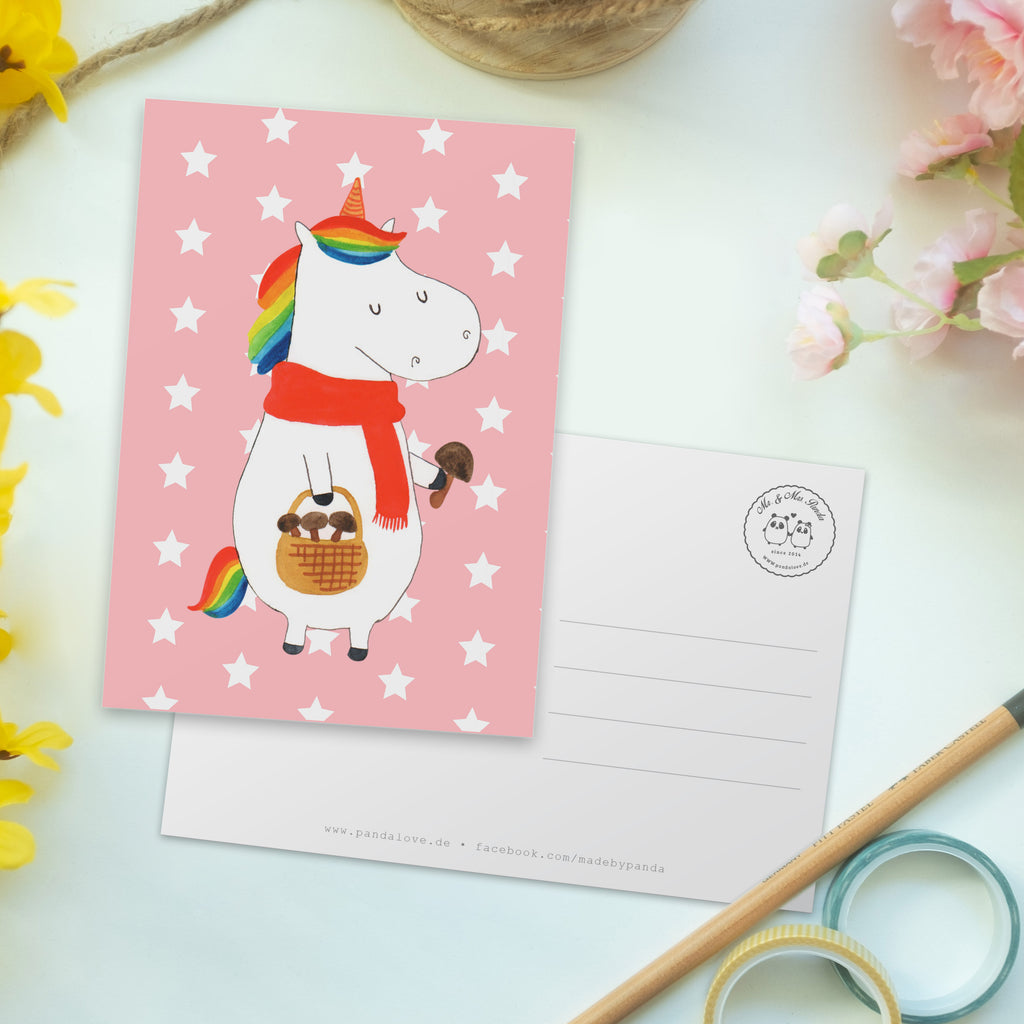 Postkarte Einhorn Pilz Geschenkkarte, Grußkarte, Karte, Einladung, Ansichtskarte, Geburtstagskarte, Einladungskarte, Dankeskarte, Einhorn, Einhörner, Einhorn Deko, Pegasus, Unicorn, Pilze, Pilzsammler, Motivation, Spruch, Liebeskummer