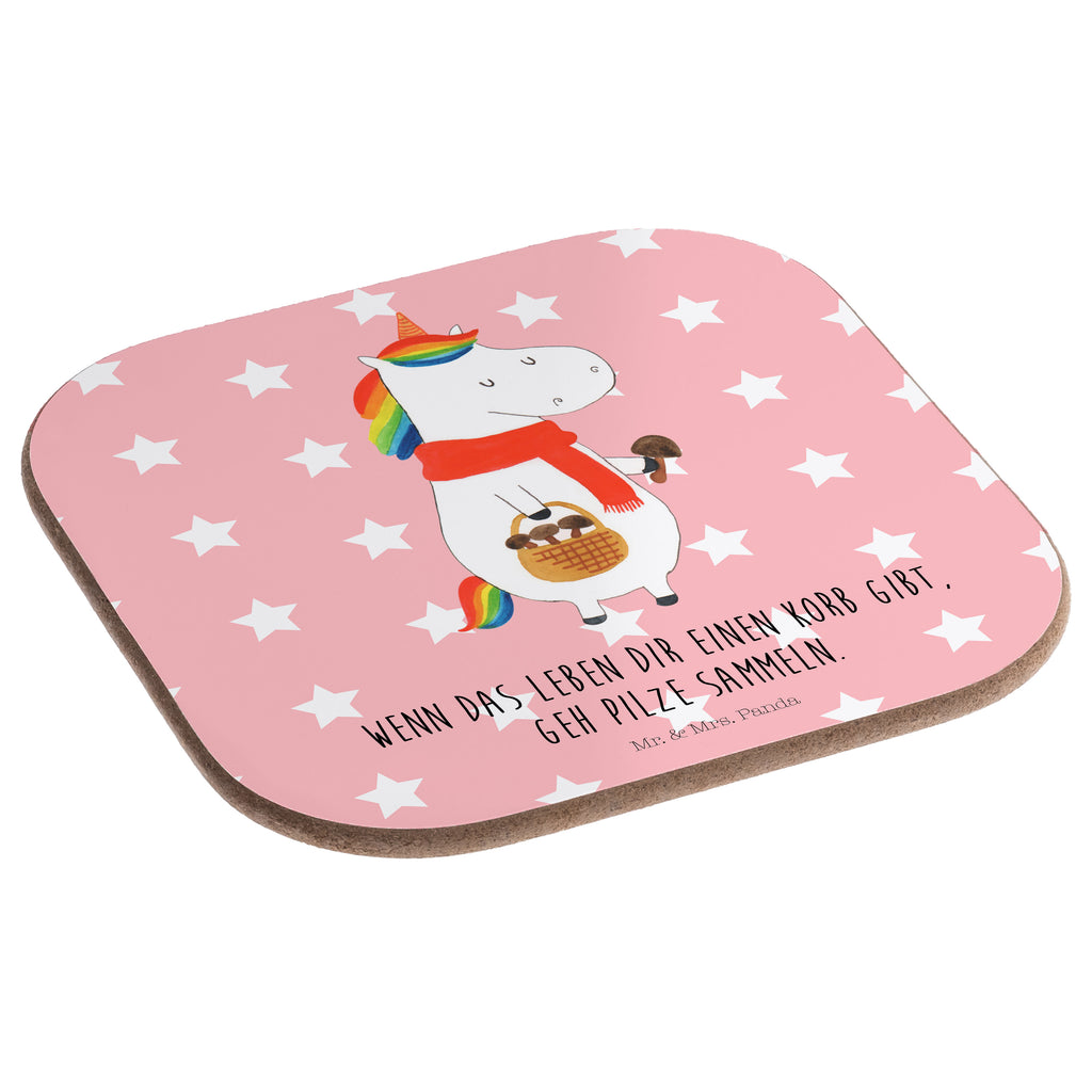Quadratische Untersetzer Einhorn Pilz Bierdeckel, Glasuntersetzer, Untersetzer Gläser, Getränkeuntersetzer, Einhorn, Einhörner, Einhorn Deko, Pegasus, Unicorn, Pilze, Pilzsammler, Motivation, Spruch, Liebeskummer