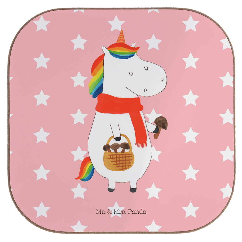 Quadratische Untersetzer Einhorn Pilz Bierdeckel, Glasuntersetzer, Untersetzer Gläser, Getränkeuntersetzer, Einhorn, Einhörner, Einhorn Deko, Pegasus, Unicorn, Pilze, Pilzsammler, Motivation, Spruch, Liebeskummer