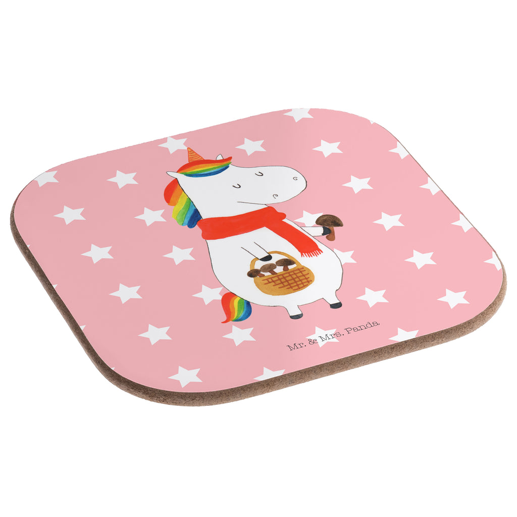 Quadratische Untersetzer Einhorn Pilz Bierdeckel, Glasuntersetzer, Untersetzer Gläser, Getränkeuntersetzer, Einhorn, Einhörner, Einhorn Deko, Pegasus, Unicorn, Pilze, Pilzsammler, Motivation, Spruch, Liebeskummer