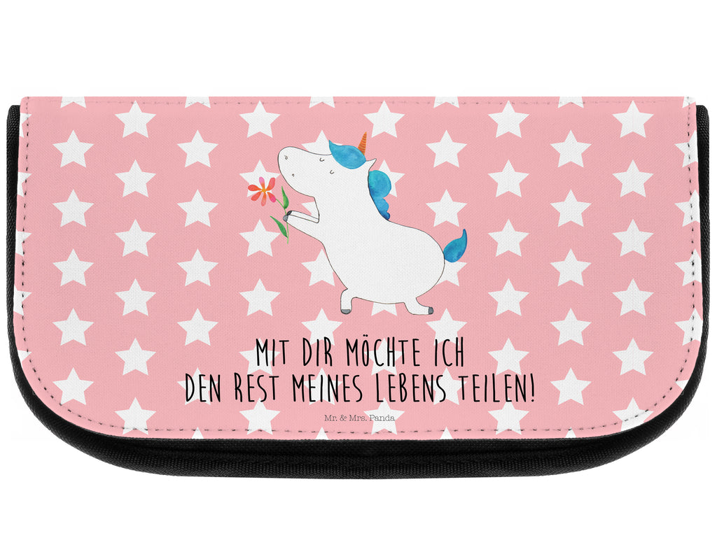 Kosmetiktasche Einhorn Blume Kosmetikbeutel, Kulturtasche, Kulturbeutel, Schminktasche, Make-Up Tasche, Einhorn, Einhörner, Einhorn Deko, Pegasus, Unicorn, Liebe, Liebesbeweis, Antrag, Heiratsantrag, Verlobung, Ehepaar, Pärchen, Partner, Freund, Freundin, Ehe, heiraten