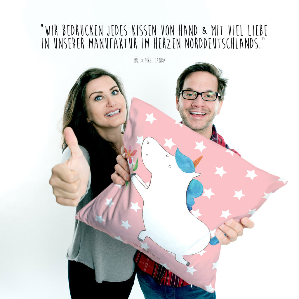 40x40 Kissen Einhorn Blume Kissenhülle, Kopfkissen, Sofakissen, Dekokissen, Motivkissen, Einhorn, Einhörner, Einhorn Deko, Pegasus, Unicorn, Liebe, Liebesbeweis, Antrag, Heiratsantrag, Verlobung, Ehepaar, Pärchen, Partner, Freund, Freundin, Ehe, heiraten