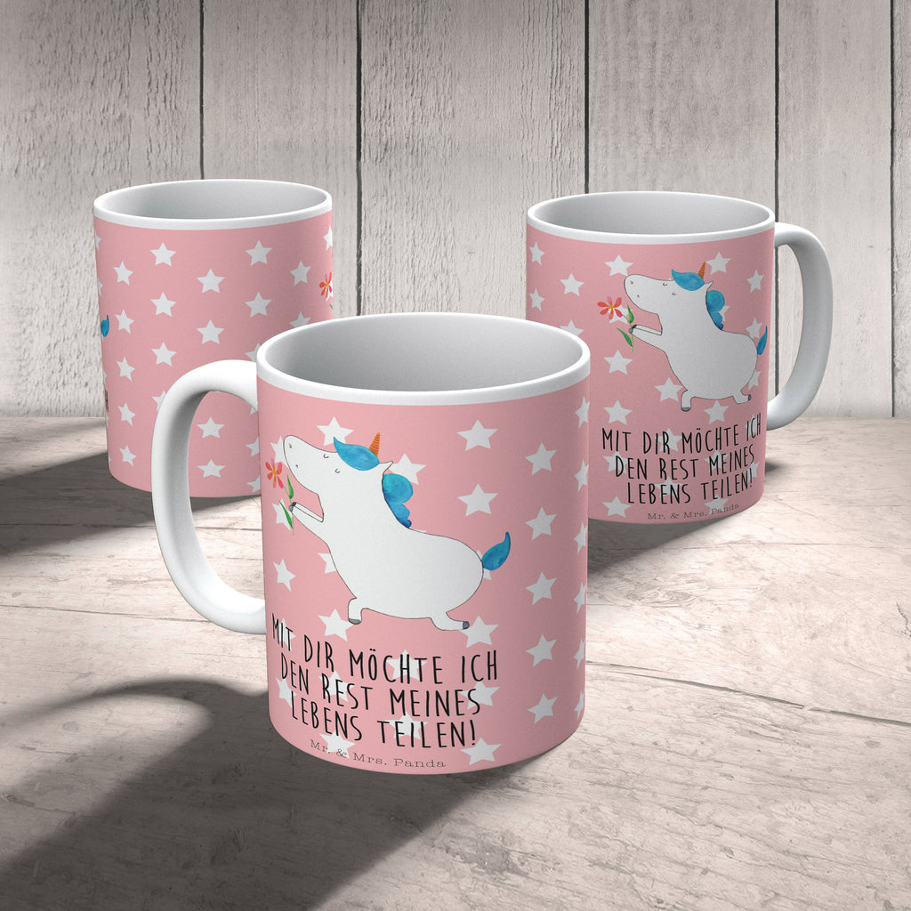 Tasse Einhorn Blume Einhorn, Einhörner, Unicorn, Liebe, Liebesbeweis, Antrag, Heiratsantrag, Verlobung, Ehepaar, Pärchen, Partner, Freund, Freundin, Ehe, heiraten Becher, Kaffeetasse, Kaffeebecher, Tee, Frühstück, Büro  Einhorn, Einhörner, Einhorn Deko, Pegasus, Unicorn