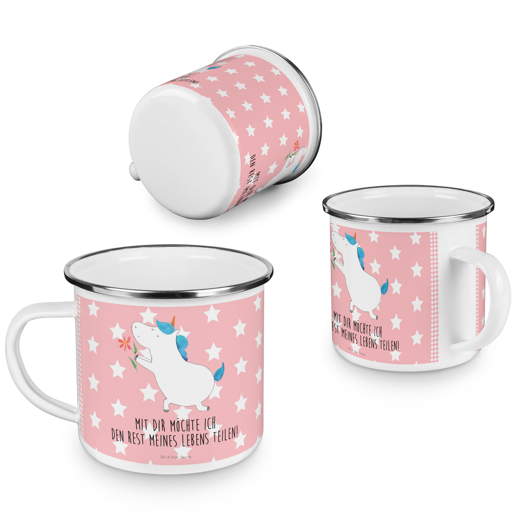 Camping Emaille Tasse Einhorn Blume Campingtasse, Trinkbecher, Metalltasse, Outdoor Tasse, Emaille Trinkbecher, Blechtasse Outdoor, Emaille Campingbecher, Edelstahl Trinkbecher, Metalltasse für Camping, Kaffee Blechtasse, Camping Tasse Metall, Einhorn, Einhörner, Einhorn Deko, Pegasus, Unicorn, Liebe, Liebesbeweis, Antrag, Heiratsantrag, Verlobung, Ehepaar, Pärchen, Partner, Freund, Freundin, Ehe, heiraten