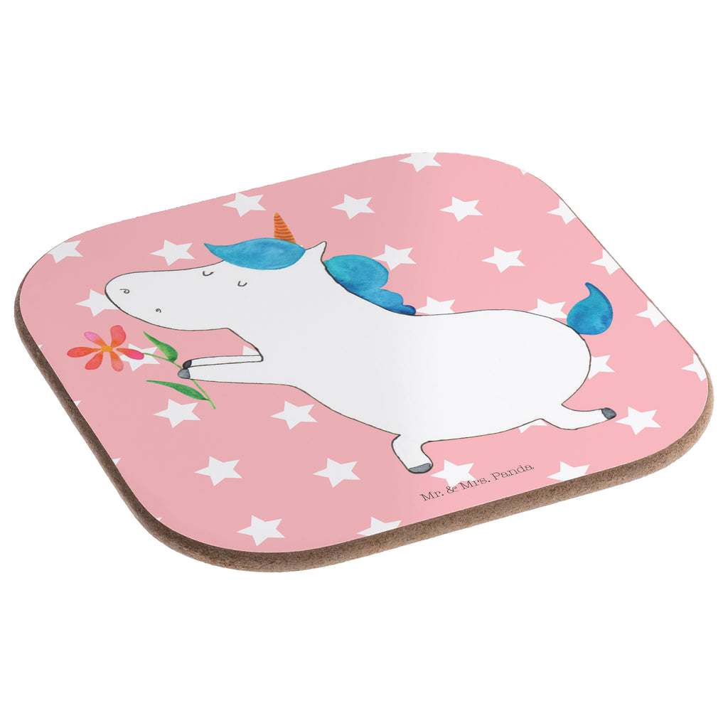 Quadratische Untersetzer Einhorn Blume Bierdeckel, Glasuntersetzer, Untersetzer Gläser, Getränkeuntersetzer, Einhorn, Einhörner, Einhorn Deko, Pegasus, Unicorn, Liebe, Liebesbeweis, Antrag, Heiratsantrag, Verlobung, Ehepaar, Pärchen, Partner, Freund, Freundin, Ehe, heiraten